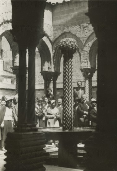 In the cloister of the Cathedral of Monreale. 
	
		1924