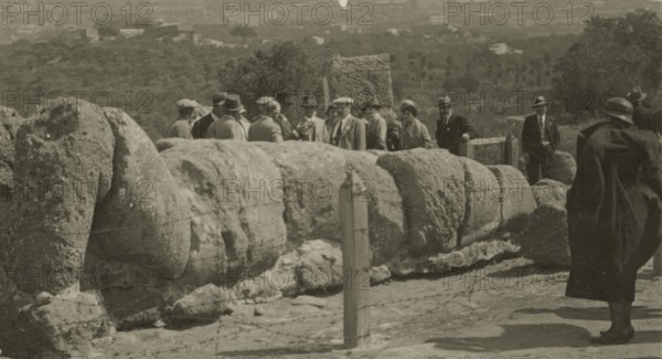 Remains of a telamon in the Olympieion of Agrigento. 
	
		1924