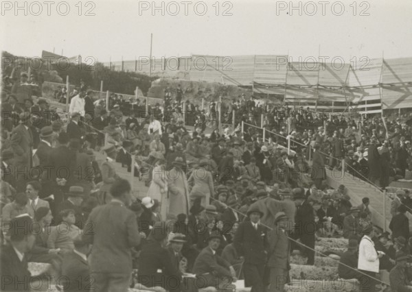 Members of the Touring Club Italiano  visinting the Greek Theatre of Syracuse. 1924