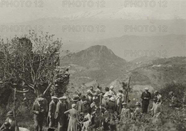 Etna seen from Taormina. 
	
		1924