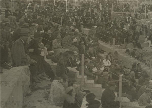 Members of the Touring Club Italiano  visinting the Greek Theatre of Syracuse. 1924