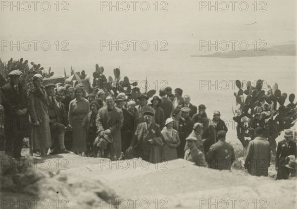 Touring Club Members  during a walk in Castelmola. 1924