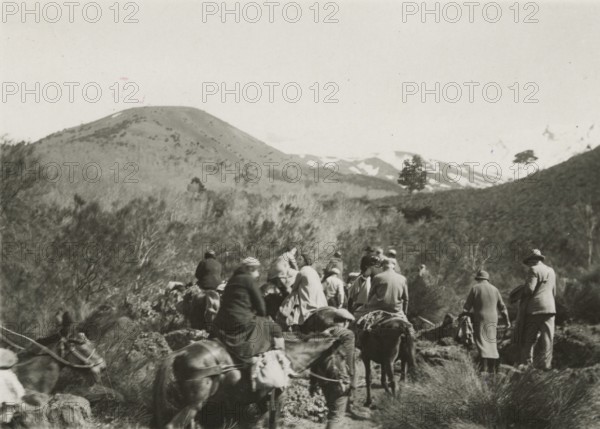 Climbing Etna. 1924