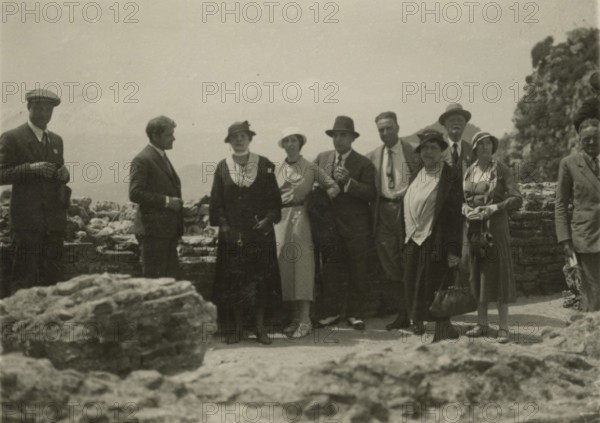 Touring Club Members at the Taormina Theatre. 1924