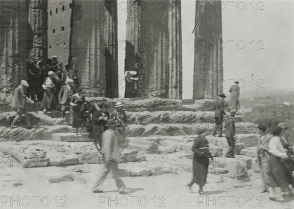 At the Temple of Concord in Agrigento. 1924