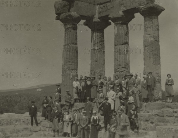At the Temple of the Dioscuri in Agrigento. 1924