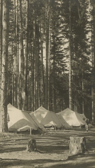 Touring Club Italiano Campsite in Sila: the camp. 1928