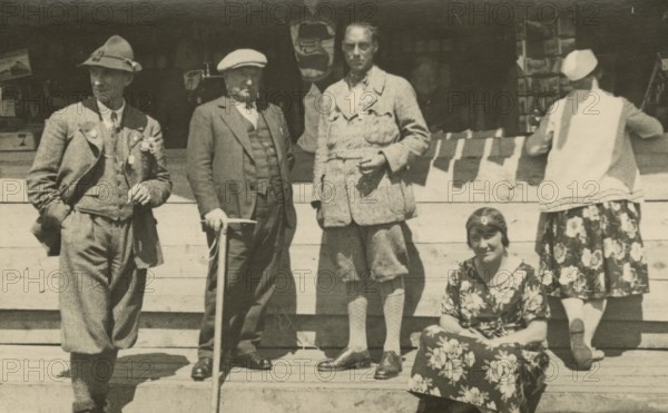 IX Touring Club Italiano Campsite in the Brenta Group: some participants. 1930