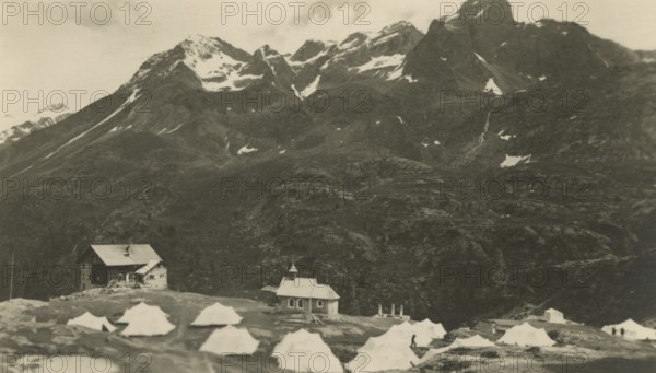 XIII Touring Club Italiano Campsite in Val Martello: the Dux Camp and Refuge. 1934