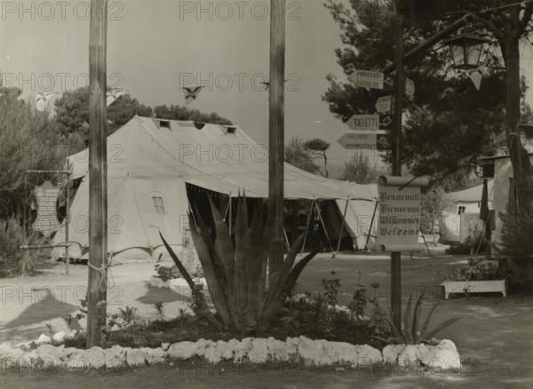 Touring Club Italiano Campsite on the Tremiti Islands. 1958