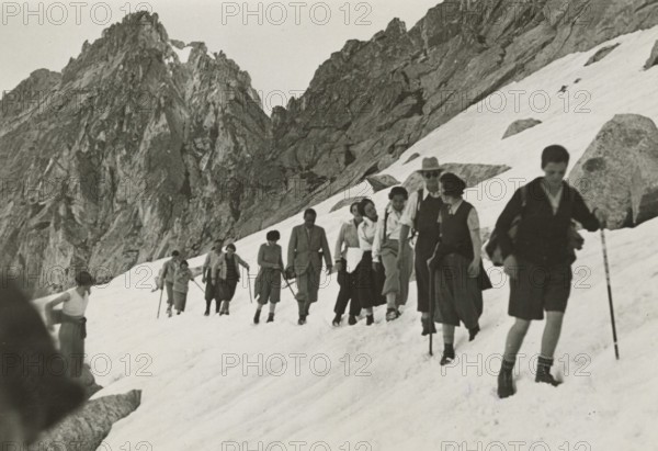 Hikers at the Salarno Pass. 1936