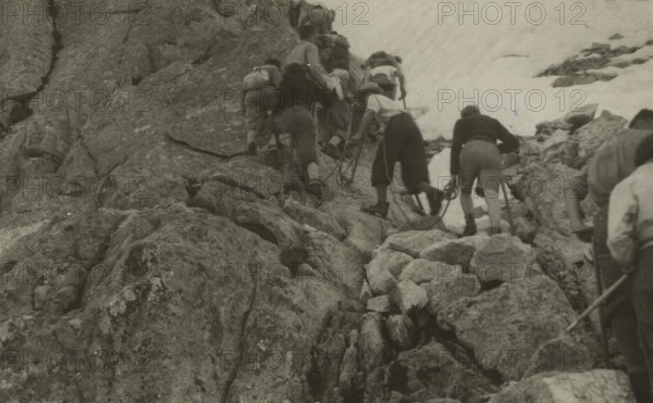 Hikers on the Adamello. 1936