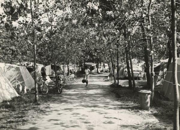 Marina di Ravenna International Camping Park: The area reserved for tents. 1952-1956