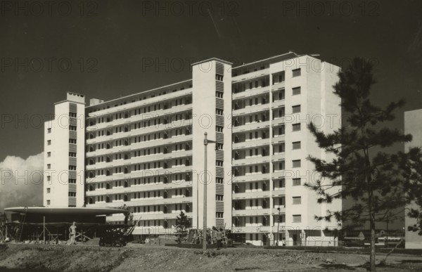Building in the QT8 district of Milan. 1956