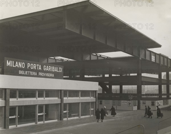 The newly inaugurated Porta Garibaldi station. 1961