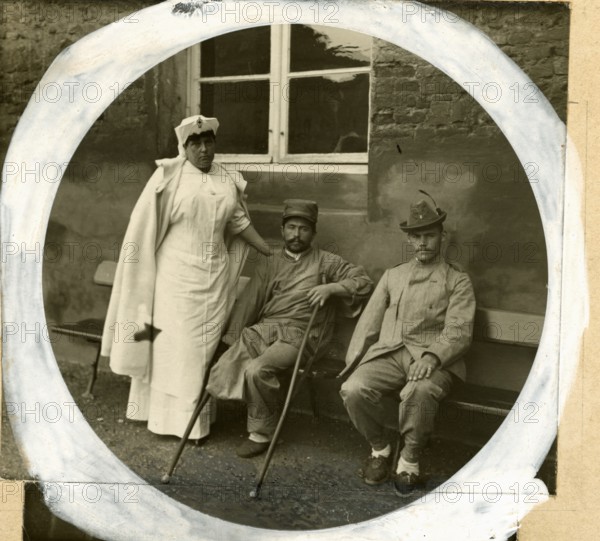 Mutilated assisted by the Red Cross