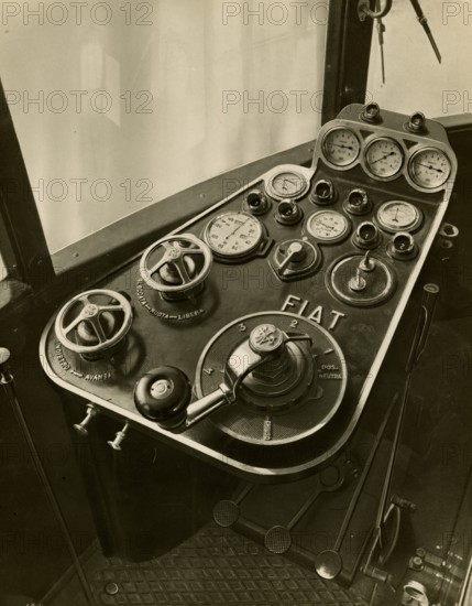 The command post of a Fiat railcar