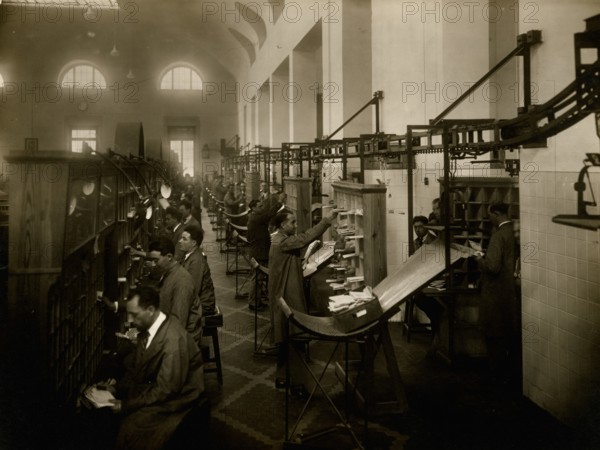 Sorting mail in a post office
