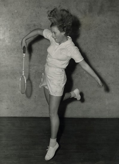 A tennis player in action