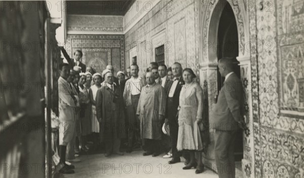 Hikers in the Gurgi Mosque in Tripoli.
