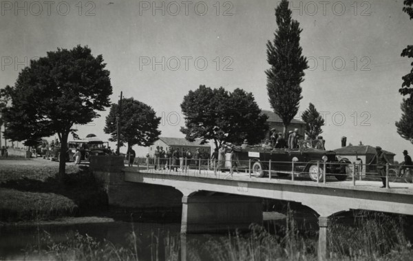 Touring Club Italiano Members along the reclaimed Lamone River.