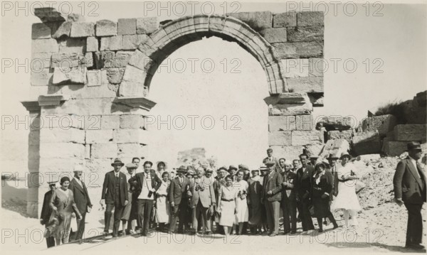 Excursionists at Leptis Magna. 
	
		1931