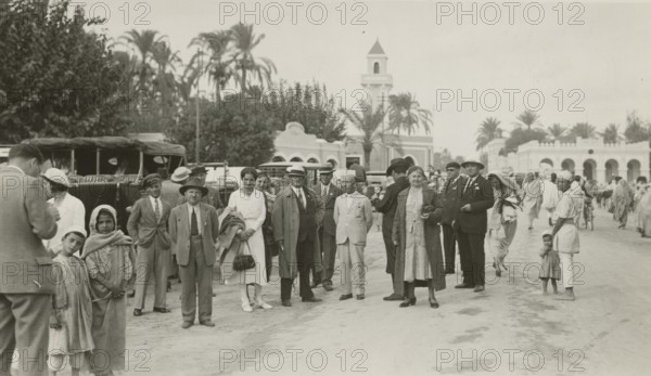 Excursionists in Suk el-Giuma. 
	
		1931