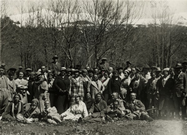 The group on the hillside of Etna. 
	
		1924
