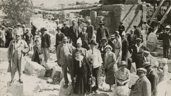 Excursionists at Leptis Magna. 
	
		1931