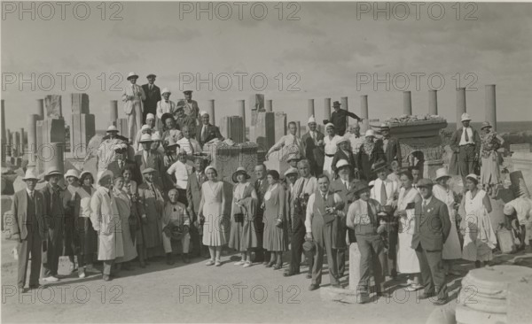 Excursionists at Leptis Magna. 
	
		1931
