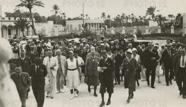 Members of the Touring Club Italiano  visiting the Government Palace in Sciara Sciat. 
	
		1931