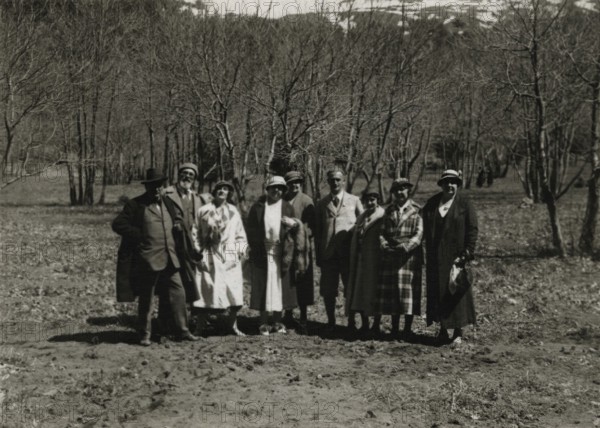 The Members of the Touring Club Italiano  on Etna. 
	
		1924