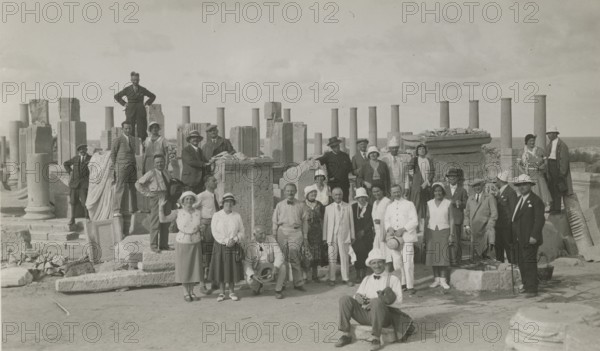 Excursionists at Leptis Magna. 
	
		1931