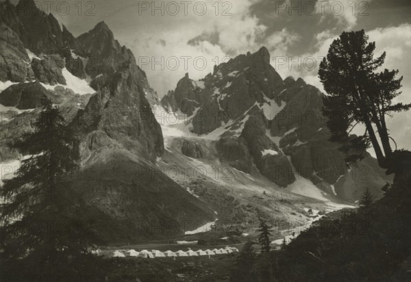 XIV Touring Club Italiano Campsite at the Travignolo springs: the camp. 1935