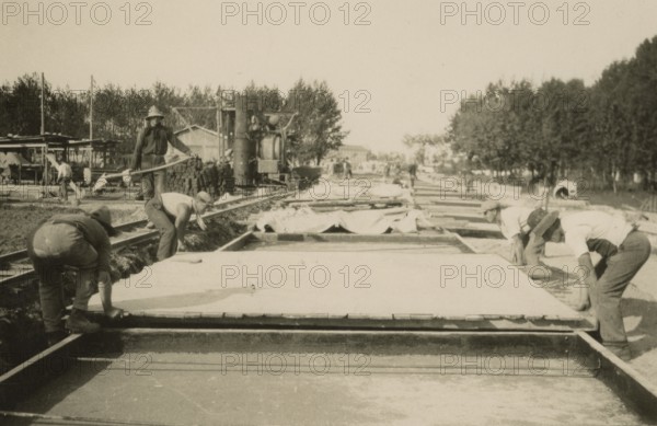 President Giovanni Bognetti with some Touring Club Members  during an excursion in the Gulf of Naples. 1930