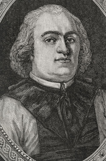 Claude Francois Verguet (1744-1814). French Catholic priest and politician. Prior of the Royal Abbey of Relecq. Vicar general of the Cistercian order. Elected deputy of the clergy to the Estates General of 1789 for the district of Saint-Pol-de-Leon. Portrait. Engraving. ""History of the French Revolution"". Volume I, 1876.