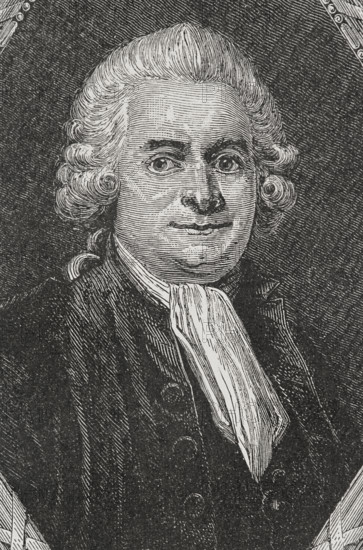 Guy-Jean-Baptiste Target (1733-1806). French lawyer and politician. In 1789 he was elected deputy of the Third Estate in Paris to the Estates General. He supported the law on the Civil Constitution of the Clergy, of which he was one of the main authors. He presided over the National Constituent Assembly from 18 January to 2 February 1790. Portrait. Engraving by Pannemaker. ""History of the French Revolution"". Volume I, 1876.