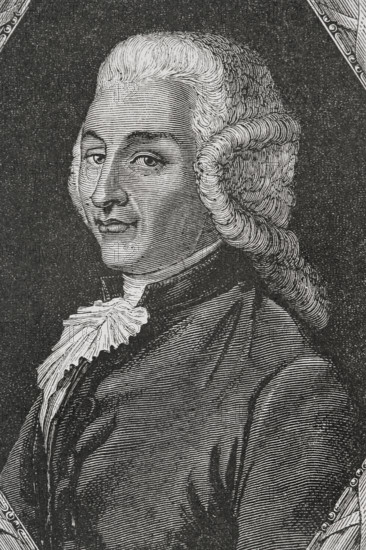 Joseph-Ignace Guillotin (1738-1814). French physician and deputy. On 2 May 1789, he became one of the 10 deputies from Paris to the Estates General of 1789, and was secretary of the organisation from June 1789 to October 1791. On 10 October 1798, he proposed the use of a device for carrying out executions in France, as a less painful method of execution than those in existence up to that date. Although he did not invent the guillotine and was opposed to the death penalty, his name became eponymous for it. Portrait. Engraving by Pannemaker. ""History of the French Revolution"". Volume I, 1876.