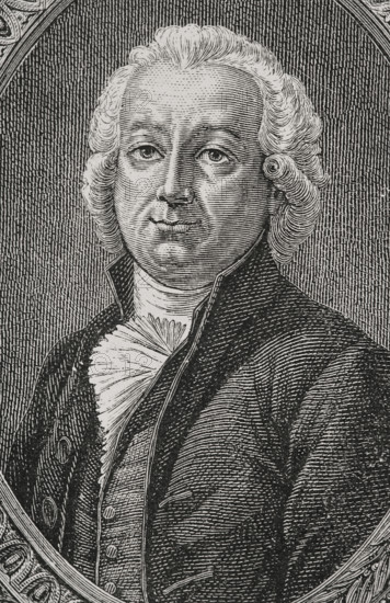 Armand-Gaston Camus (1740-1804). French lawyer and revolutionist. He was elected by the Third Estate of Paris to the Estates General of 1789. President of the Constituent Assembly (28 October to 12 November 1789). Portrait. Drawing by Hippolyte de la Charlerie. Engraving by Pannemaker. ""History of the French Revolution"". Volume I, 1876.