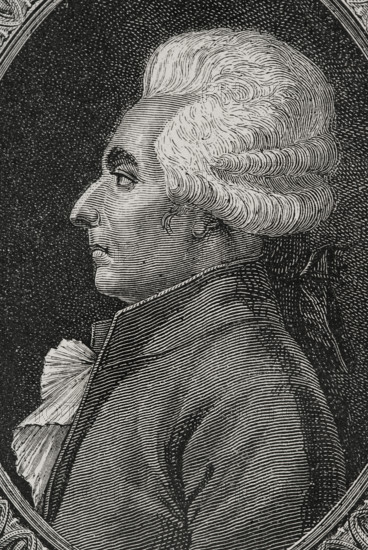 Charles-Elie de Ferrieres (1741-1804). French nobleman, writer and politician. Elected deputy for the nobility of Saumur to the Estates General of 1789. Portrait. Drawing by Hippolyte de la Charlerie. Engraving by Pannemaker. ""History of the French Revolution"". Volume I, 1876.