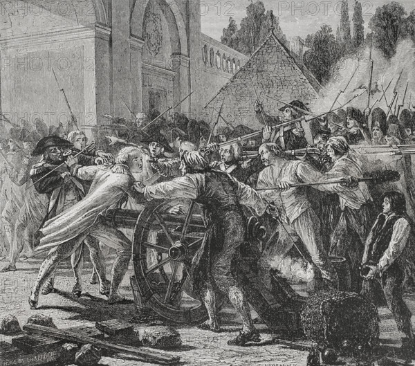 French Revolution. Nancy Mutiny (31 August 1790). Since 1789, unrest had gripped the entire French army. Promotions and salaries were blocked, and royalists and Jacobins were in conflict. From 5 August 1790, the garrison at Nancy suffered a rebellion, as soldiers claimed that officers were stealing from them due to the lack of accounts for certain deductions from their salaries. The Nancy garrison consisted of the Regiment du Roi (King's Regiment), the Regiment suisse de Chateauvieux (one of the regiments of Swiss mercenaries in the French infantry) and Regiment Mestre de Camp General cavalerie (cavalry). They imprisoned the officers, including General de Malseigne, sent by La Fayette to restore order. While de Bouille, commanding the troops sent by the National Assembly to suppress the mutiny, was negotiating the release of some of the officers, a clash broke out at the Stainville Gate, where the advance troops of de Bouille's forces halted in front of an artillery piece manned by sol...