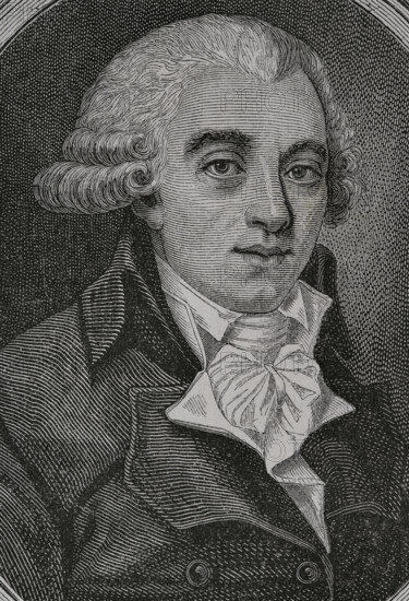 Pierre Victurnien Vergniaud (1753-1793). French lawyer and politician. Elected deputy for the department of Gironde in the Legislative Assembly of 1791. Portrait. Engraving. ""History of the French Revolution"". Volume I, 1876.
