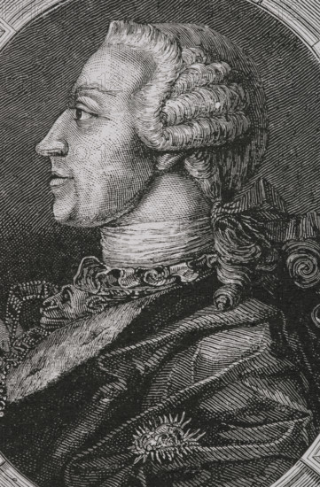 Victor Amadeus III (1726-1796). King of Sardinia (1773-1796). In 1792 he declared war on the French Republic, losing the Duchy of Savoy and the city of Nice in a war that lasted until the signing of the Treaty of Paris on 15 May 1796. Portrait. Engraving by Pannemaker. ""History of the French Revolution"". Volume I, part 2, 1879.