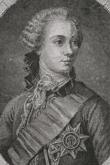 William V (1748-1806). Prince of Orange. Stadtholder of the Dutch Republic (1751-1795). Portrait. Engraving. ""History of the French Revolution"". Volume I, part 2, 1879.