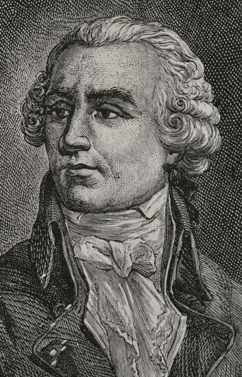 Jean-Girard Lacuee (1752-1841), Count of Cessac. French general and politician. Minister for War under Napoleon (3 January 1810 to 20 November 1813). Portrait. Engraving by Pannemaker. ""History of the French Revolution"". Volume I, part 2, 1879.