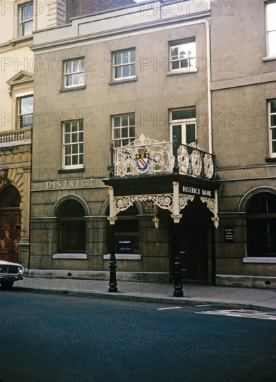 Branch of the District Bank Ltd, Hereford, Herefordshire, England, UK 1967.