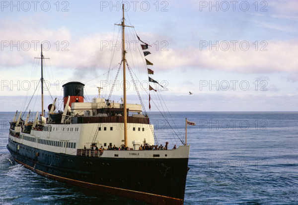 King Orry Class Passenger Steamer ferry ship 'Tynwald' built 1947 Camell Laird, operated by Isle of Man Steam Packet Company, registered at Douglas, Isle of Man, photographed 3th September 1969.