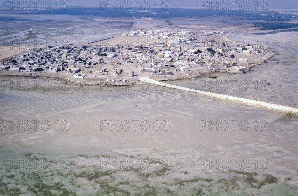 Oblique aerial photograph of Darin, Tarout Island, Saudi Arabia 1970s.