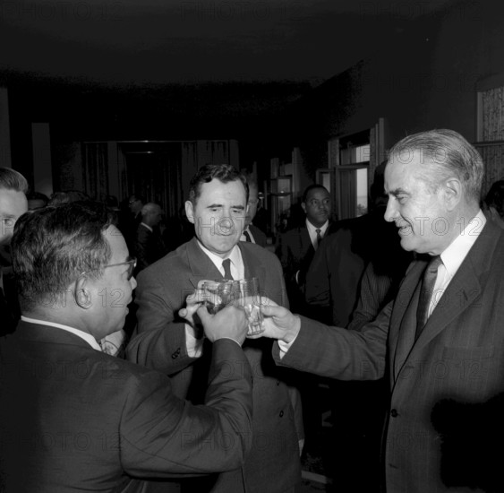 Laos conference in Geneva 1962: Prince Tiao Souvanna Phouma, Andrei A. Gromyko, W. Averell Harriman