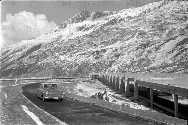 Tunnel Great Sankt Bernhard, before opening, 1964